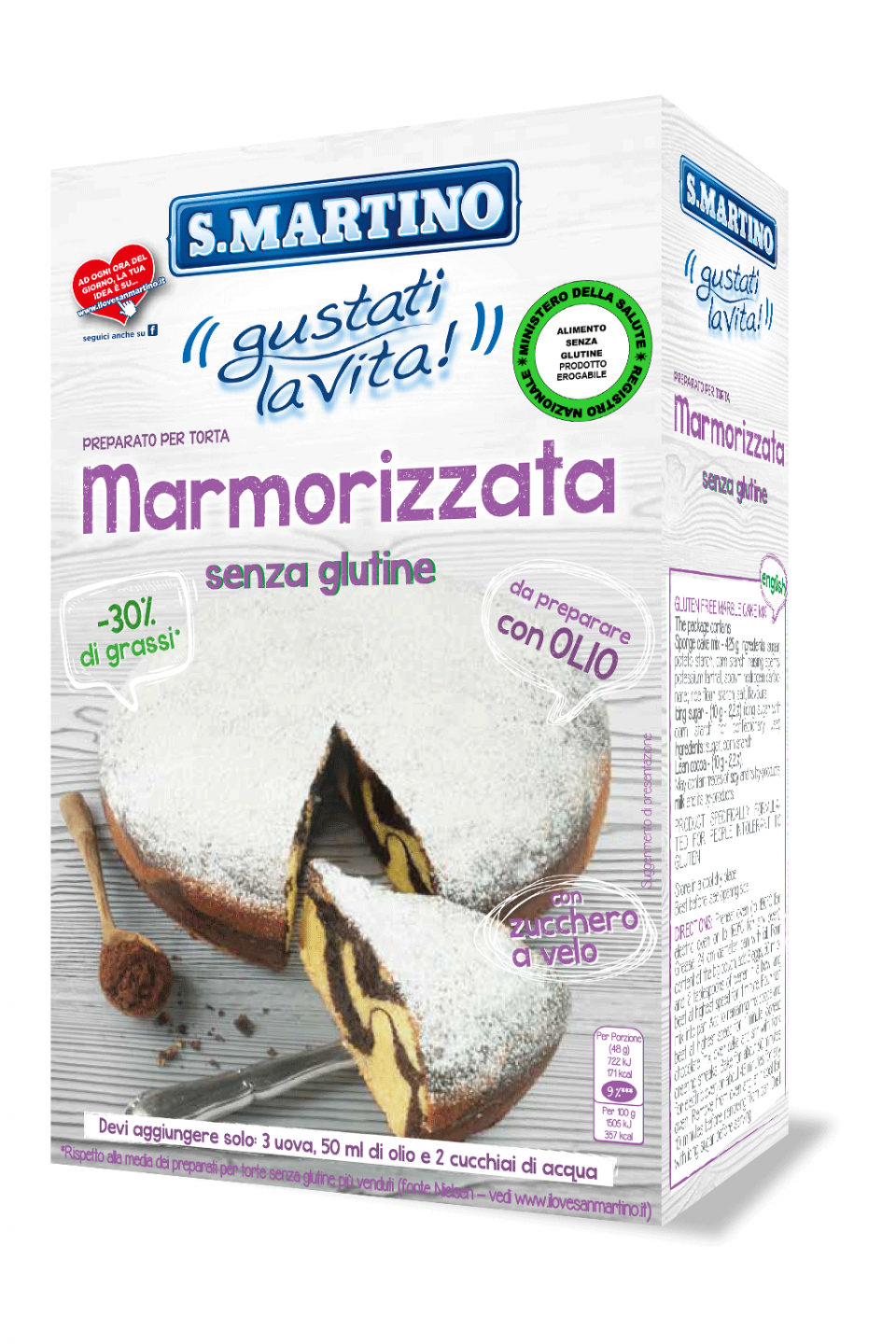 S.MARTINO Torta Marmorizzata senza glutine 445g