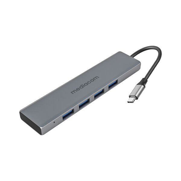 mediacom hub 4 porte usb-c / usb 3.0 md-c301