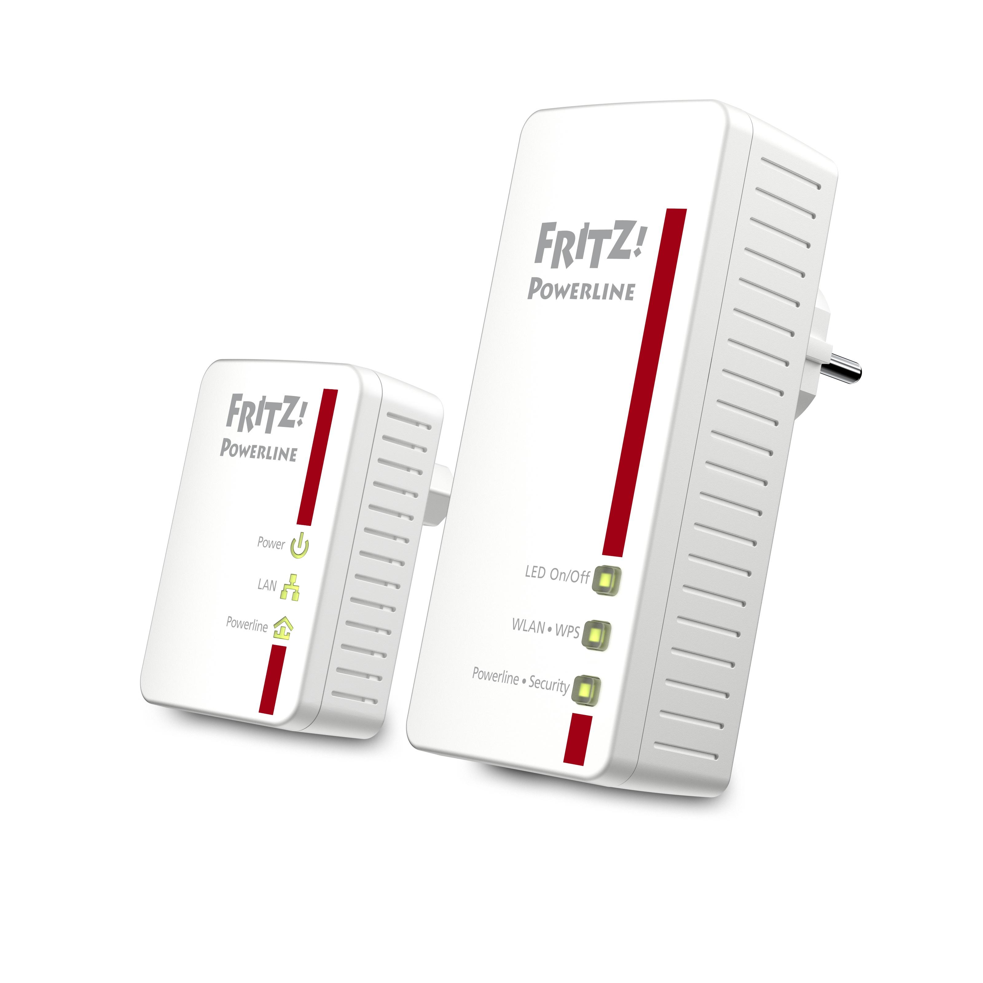 FRITZ! AVM Powerline 540E WLAN Set International 500 Mbit/s Collegamento ethernet LAN Wi-Fi Bianco 2 pezzo(i)