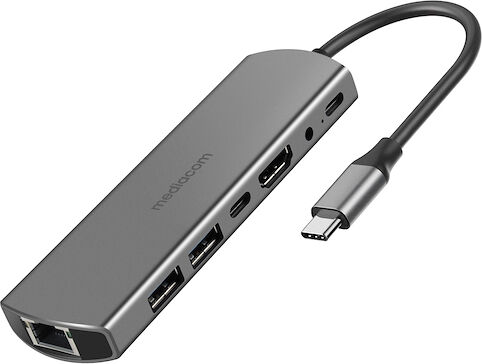 Mediacom ADATTATORE USB-C / HDMI + RJ45 + 2 USB-C + 2 USB 3.0 MD-C314