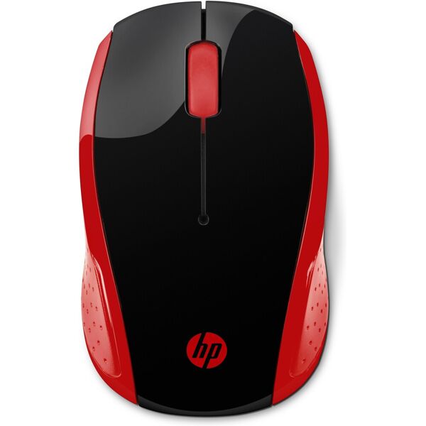 hp mouse wireless 200 red/black 2hu82aa