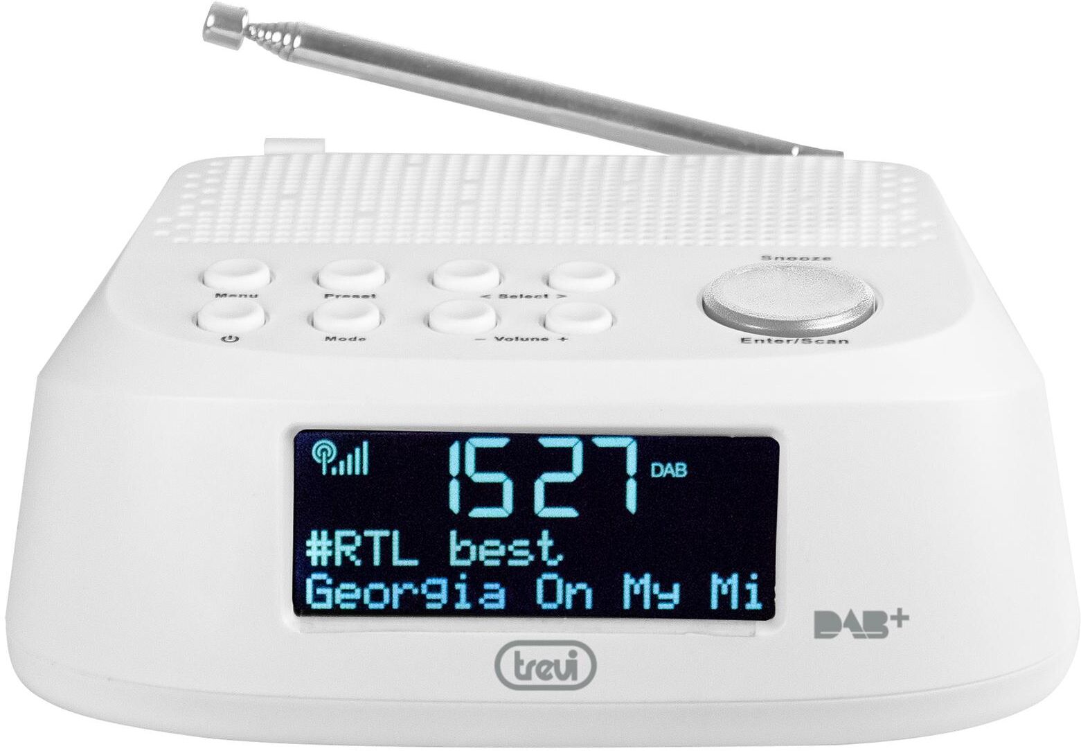 TREVI RC 80D4 DAB Orologio Digitale Bianco TREVI RC 80D4 DAB Orologio Digitale Bianco