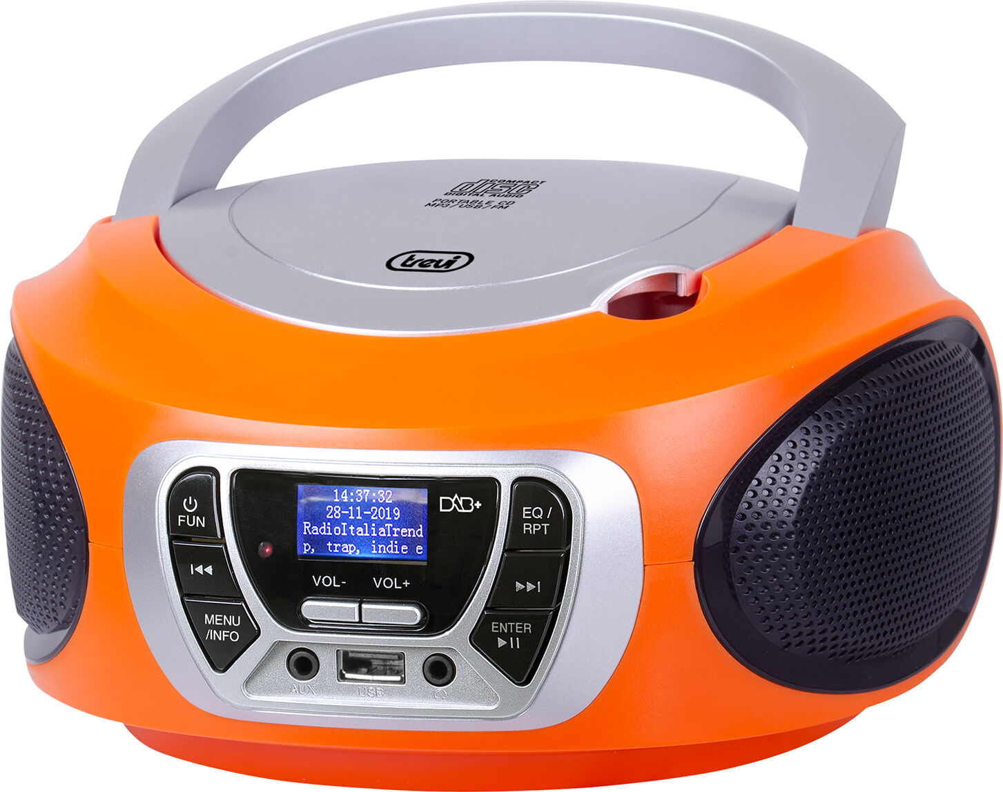 TREVI RADIOREGISTRATORE DAB C/CD MP3 CMP510DAB ORANGE USB