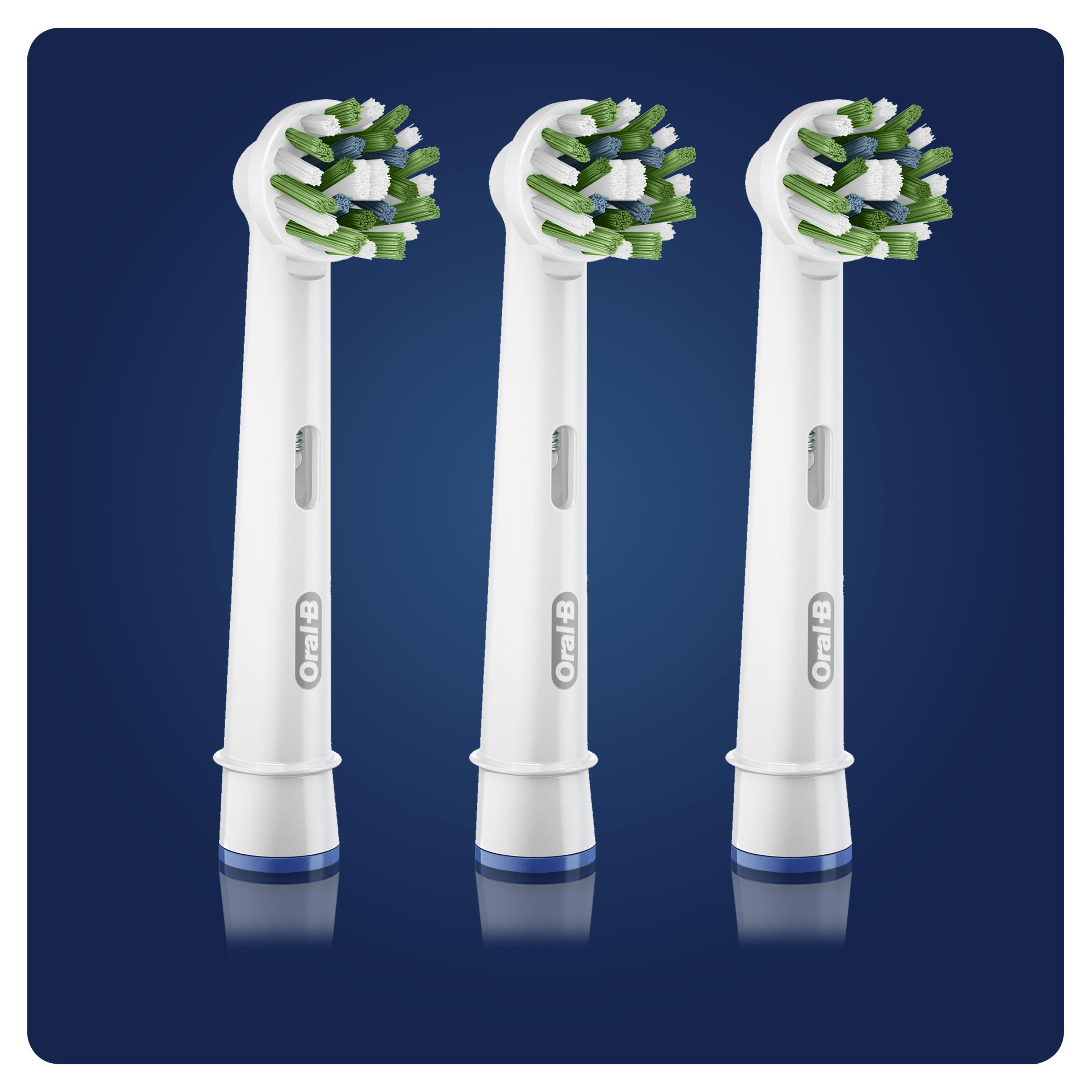 Braun Oral-B CrossAction Testine Di Ricambio (Confezione Da 3 Pezzi), Con Tecnologia CleanMaximiser