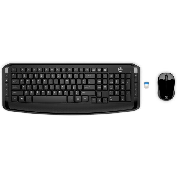 hp kit tastiera + mouse wireless 300itl black 3ml04aa