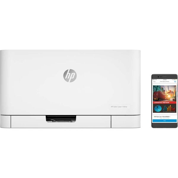 hp stampante laser a colori wifi 150nw 4zb95a