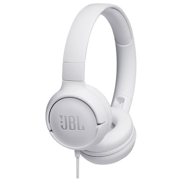 jbl tune 500 cuffia padiglione auricolare connettore 3.5 mm bianco