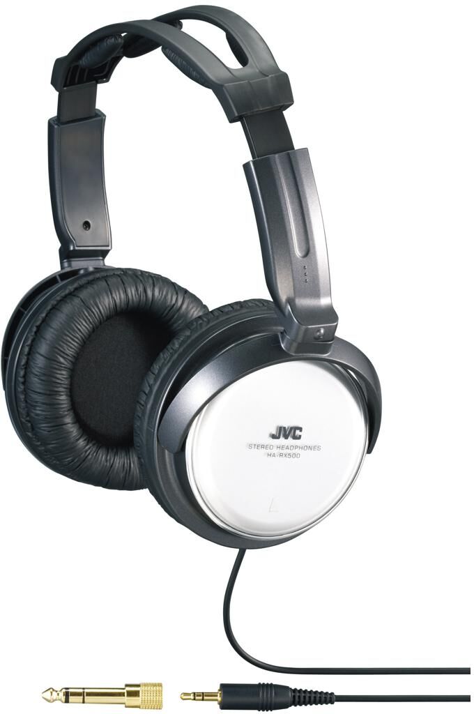 jvc ha-rx500-e cuffie padiglione auricolare connettore 3.5 mm nero, bianco