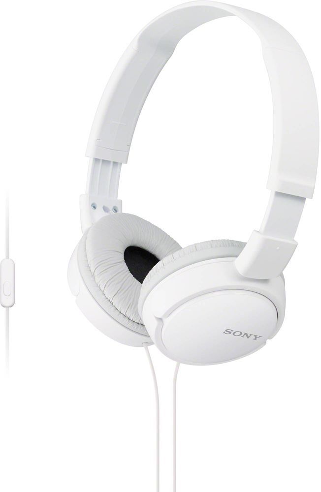 sony cuffia padiglioni c/mic 30mm mdr-zx110apw white