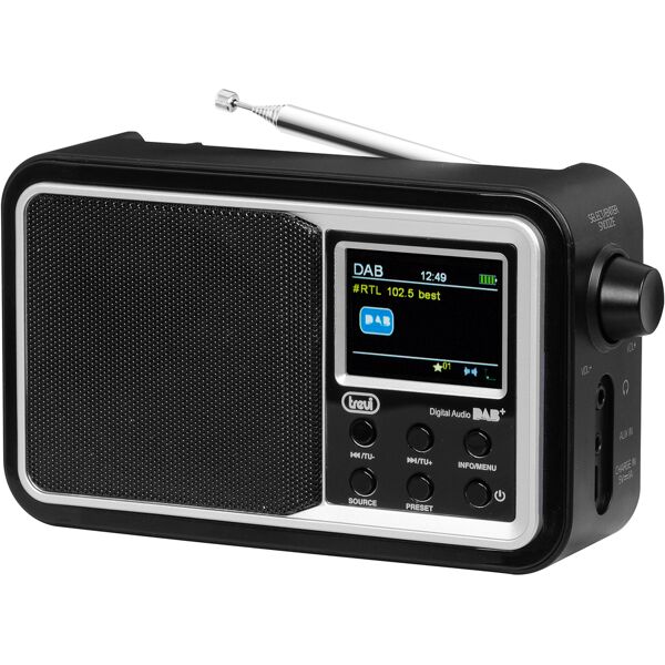 trevi dab 7f96 r portatile digitale nero