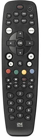 ONE FOR ALL URC 2981 telecomando IR Wireless Audio, AUX1, DVD/Blu-ray, SAT, TV, VCR Pulsanti ONE FOR ALL URC 2981 telecomando IR Wireless Audio, AUX1, DVD/Blu-ray, SAT, TV, VCR Pulsanti
