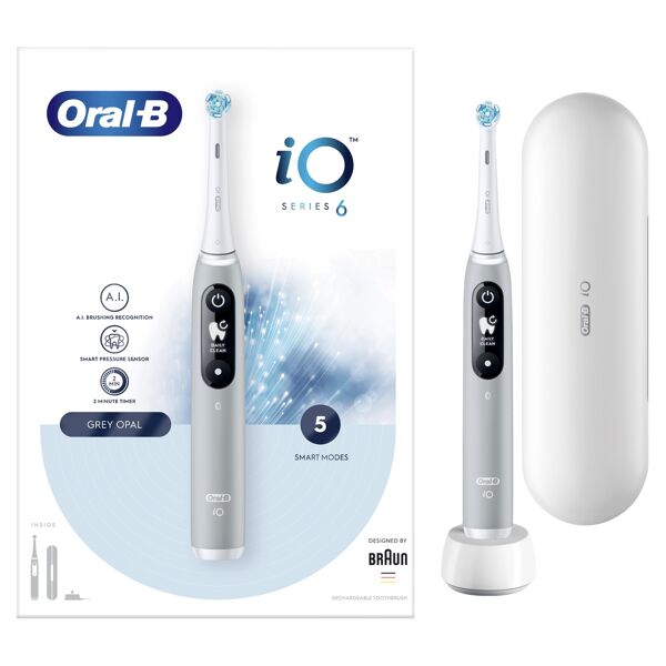 braun oral-b io 80351524 spazzolino elettrico adulto spazzolino a vibrazione grigio