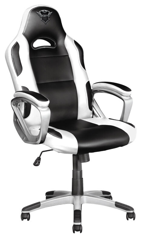 trust gxt 705w sedia da gaming per pc nero, bianco