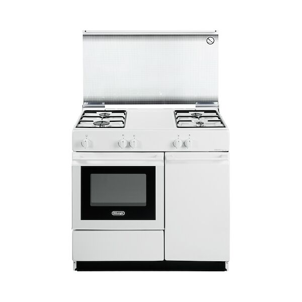 delonghi cucina 86x50 4f forno gas+portabombola bianca sgw854n