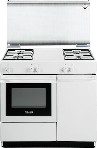 delonghi cucina 86x50 4f forno gas+portabombola bianca sgw854n