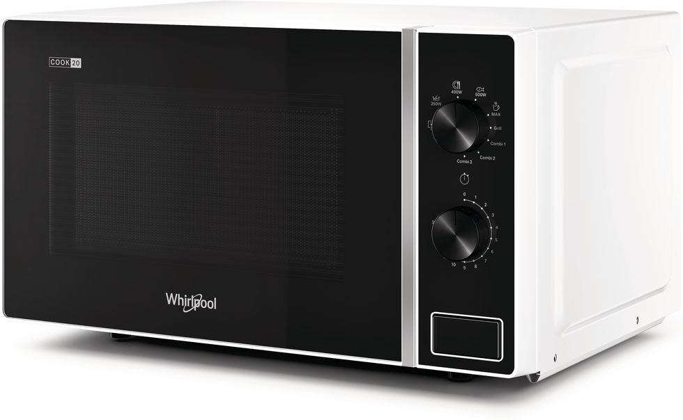 Whirlpool MWP 103 W Superficie piana Microonde con grill 20 L 700 W Nero, Bianco