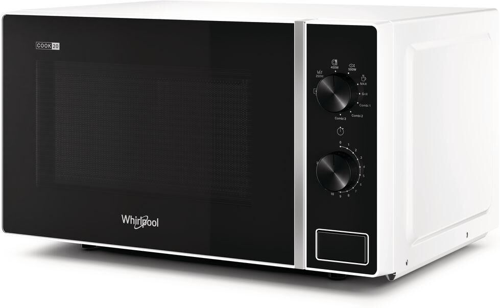 Whirlpool MWP 103 W Superficie piana Microonde con grill 20 L 700 W Nero, Bianco