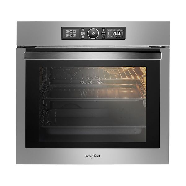 whirlpool forno 73lt multi10 a inox disp 6;senso oakz96200c