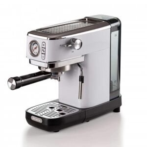 ariete 1381 macchina da caffè con manometro, compatibile con caffè in polvere e cialde ese, 1300 w, capacità 1,1 l, 15 bar di pressione, filtro 1 o 2 tazze, dispositivo cappuccino