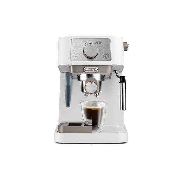 delonghi macch caffe polvere/cialde bianca/silver ec260.w