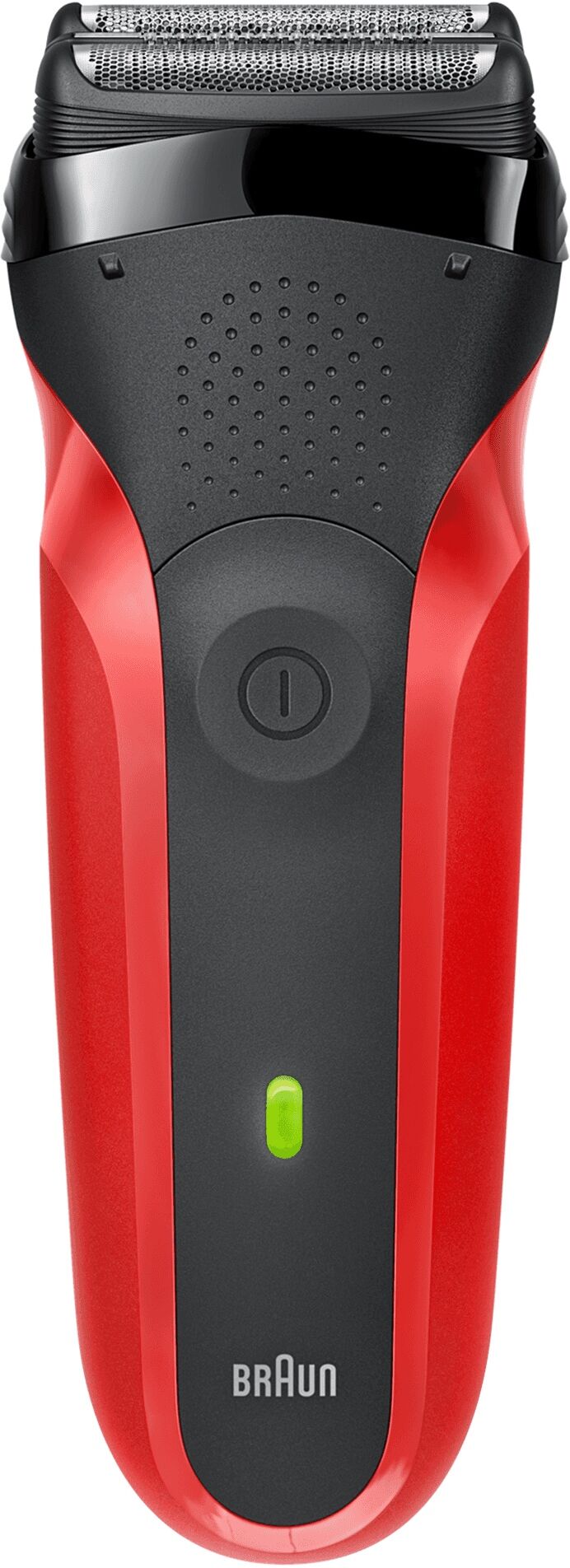 braun series 3 300 s rasoio elettrico ricaricabile, rasoio da barba per uomo, rosso