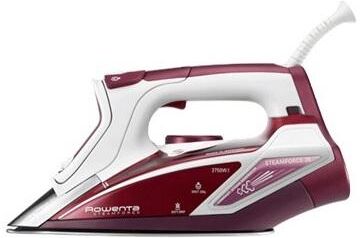 Rowenta Ferro da stiro a vapore Steamforce DW9230 Acciaio inossidabile 2750 W Rosso, Bianco