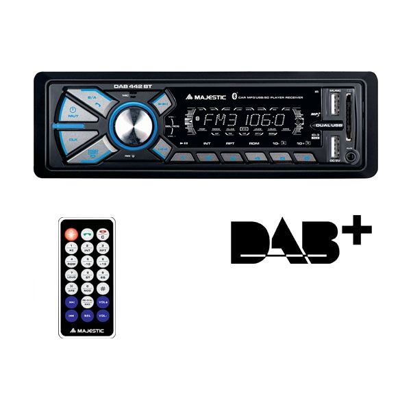 majestic new dab-442 bt ricevitore multimediale per auto nero 180 w bluetooth