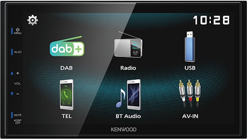 kenwood autoradio dab c/antenna 2din mon 6,8 dmx-125dab mechles