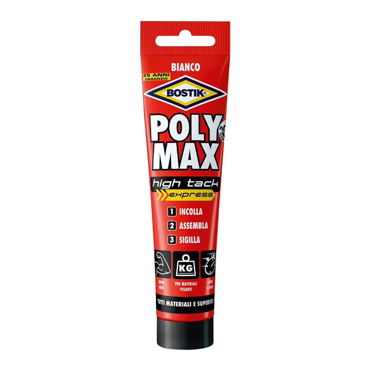 POLYMAX Adesivo Poymax High Tack Bostik 165 G Express Bianco Incolla In Verticale E In Sospeso