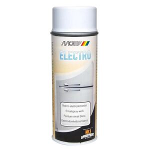 motip smalto spray  elettrodomestici bianco 400 ml 2,5 m² con 1 l