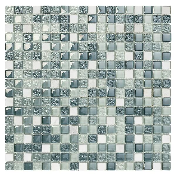 tecnomat mosaico barcellona grigio 30x30x0,8 cm al pezzo mix marmo vetro