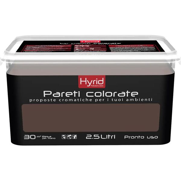 hyrid by covema idropittura lavabile hyrid 2,5 l corda moda per interno 5-6 m² con 1 l a 2 mani