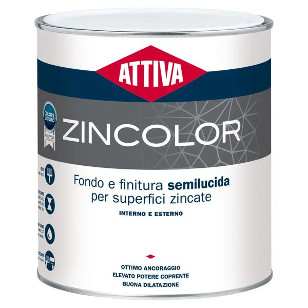 attiva fondo finitura  zincolor 2,5 l grigio per supporti zincati