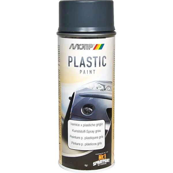 motip smalto spray per plastica  grigio 400 ml 3,5 - 4 m² con 1 l