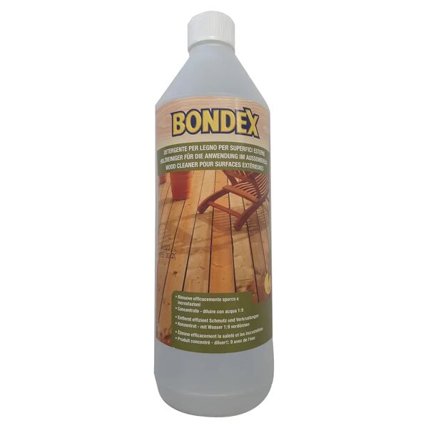 bondex detergente per legno  1 l rimuove alghe muschio e strati verdi