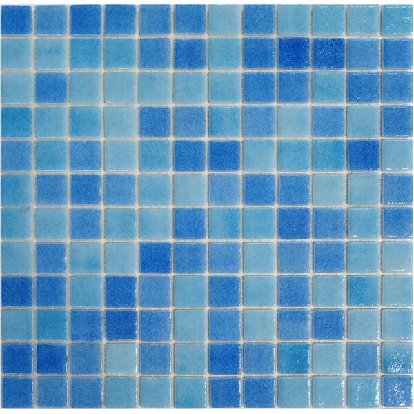 tecnomat mosaico mix azul antiscivolo rete 31,1x31,1x0,49 cm pei 2 r5 pasta di vetro