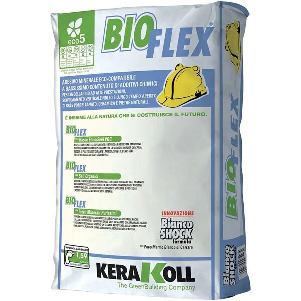 kerakoll colla bioflex bianco  25 kg ecocompatibile