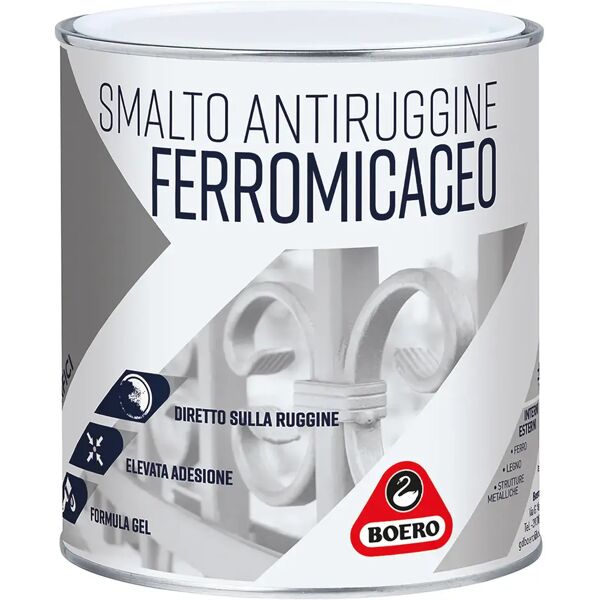 boero smalto antiruggine gel  nero grafite grana fine 2,5 l  ferromicaceo 9-11 m² x 1 l