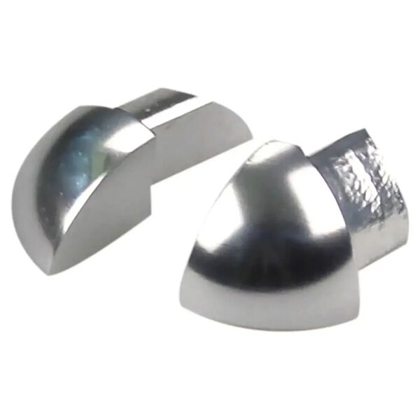 arcansas tappo terminale rondalu 8 mm alluminio argento brillante 2 pezzi