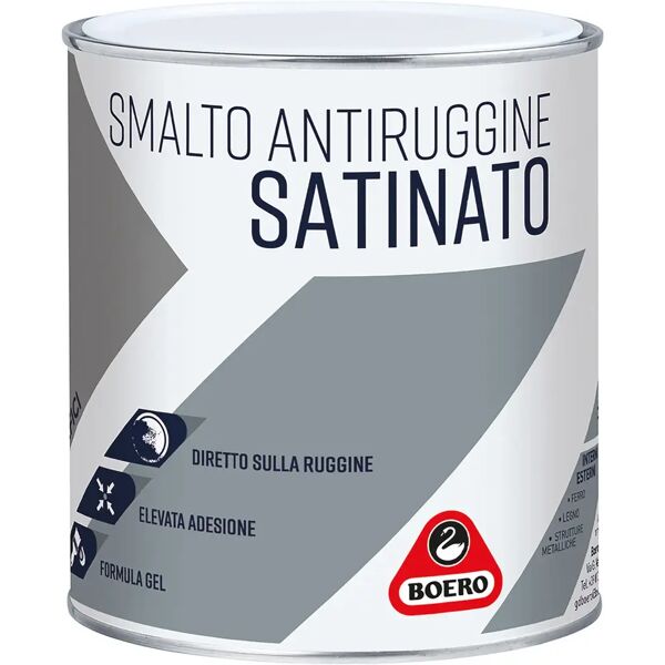 boero smalto antiruggine gel  satinato nero 0,75 l  10-12 m² x 1 l pronto uso