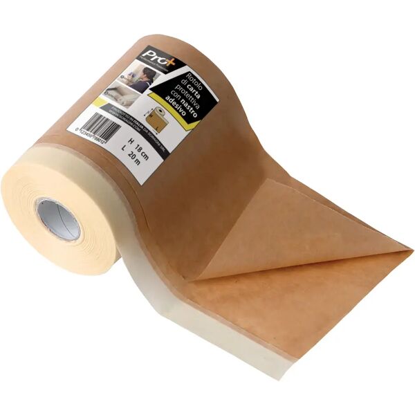 pro+ rotolo carta protettiva  18cm x 20m con nastro adesivo