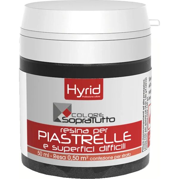 hyrid by covema resina piastrelle hyrid nero 50 ml per superfici difficili 10 m²  con 1 l pronto uso