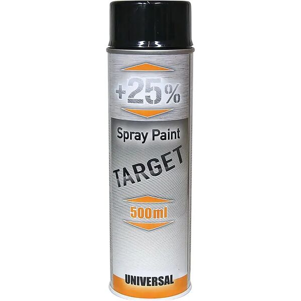 motip smalto spray sintetico  target ral9005 nero lucido 500 ml 2,5-3,5 m² con 1 l