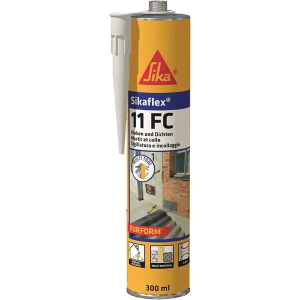 sika adesivo sigillante flex 11fc 300 ml rapido elastico e grigio universale