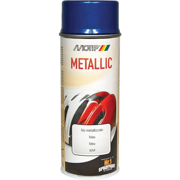 motip smalto spray metallic  blu 400 ml 2,5 m² con 1 l