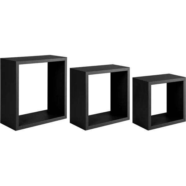 tecnomat tris cubo nero34x34-30x30-26x26cm(hxl)profondita 1,8 cm