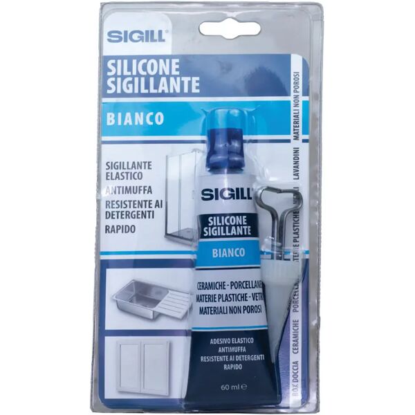 sigill silicone acetico universale  60 ml bianco antimuffa