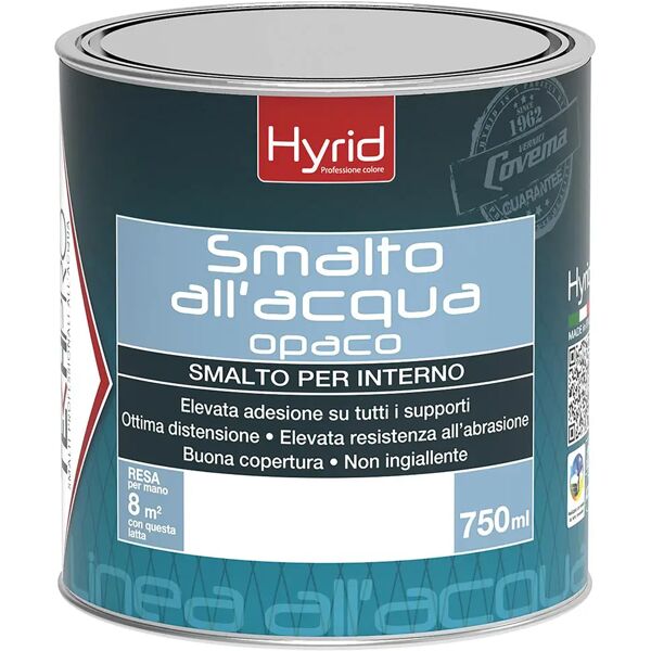 hyrid by covema smalto acqua opaco covema 0,75 l bianco 8 m² con 1 l