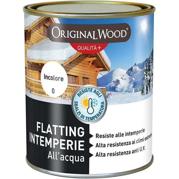 originalwood flatting acqua original wood qualita'+ 0,75 l incolore lucido pronto uso 12 m² con 1 l