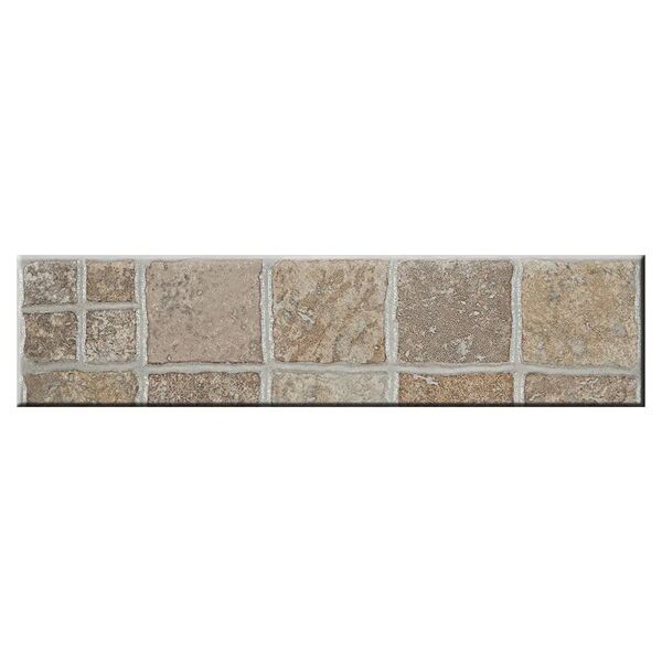 tecnomat battiscopa selciati sand beige 8x33,3 cm 8 pezzi gres porcellanato